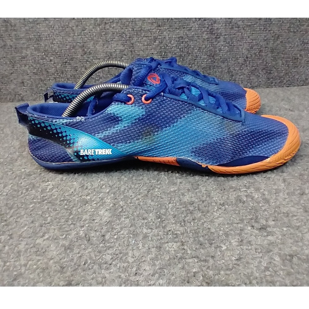 Tesla Bare Trek Minimalist Trail Running Shoes Mens 10 Blue Orange TF-BK31
